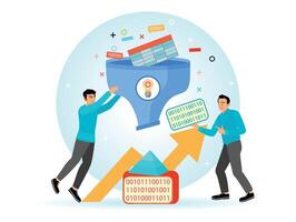Machine Learning Concept. Enthusiasts Embrace the Potential of Machine Learning. vector