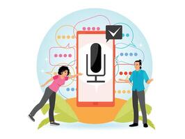 Voice Search Optimization in User Device Interaction for a Seamless Digital Experience. vector
