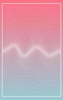 Abstract Gradient Waves A mesmerizing abstract design features undulating gradient waves of vibrant red, pink, and cool blue hues, enclosed within a modern frame. vector