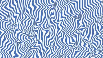 Blue wavy lines Abstract background. Trendy psychedelic retro summer backdrop. Waves, swirl and twirl pattern. Twisted distorted water texture. Y2k aesthetic design. vector