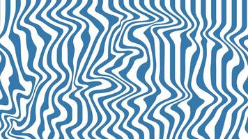 Abstract horizontal background with colorful waves. Trendy retro 60s 70s backdrop. Blue water colors. Summer lines wavy empty banner. vector