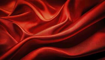 A close up of a red silk fabric photo