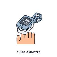 Pulse oximeter icon, pulse oximeter, pulse oximeter illustration, pulse oximeter vector