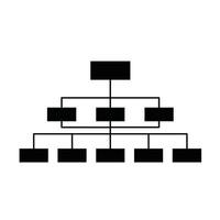 An organization chart with a tree structure vector