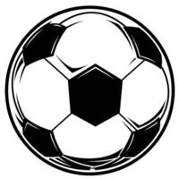 A Close up of a Soccer Ball With a Black and White Background. vector