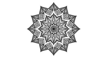 A Highly Detailed Mandala With Radiating Star-Like Points, Triangular Accents and Layered Rings vector