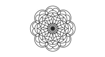 A Modern Simplified Mandala With Large Open Spaces, Thick Concentric Rings and Repeating Arcs vector