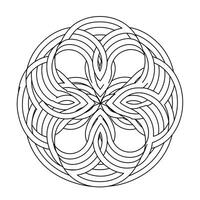 A Simple Yet Elegant Mandala With Overlapping Arches and Perfectly Aligned Circular Rings vector