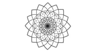 Geometric Mandala With Concentric Circles, Symmetrical Petal-Like Shapes, and Evenly Spaced Triangular Patterns vector
