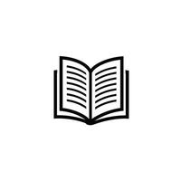An open book icon on a white background vector
