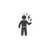 A man with lightning bolt on his head vector