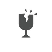 A Solid Icon of a Broken Glass Shard Symbolizing Sharp Object Injuries and Accident Risks vector