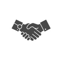 A Solid Icon of a Robotic Hand Shaking a Human Hand Symbolizing Ai-Human Collaboration vector