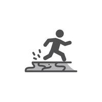 A man running on a sleepy path vector