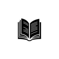 An open book icon on a white background vector