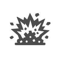 A Solid Representation of an Explosion With Debris Symbolizing Industrial Accidents and Safety Hazards vector