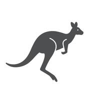 A kangaroo icon on a white background vector