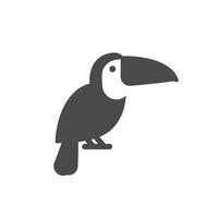 Toucan bird icon on white background vector
