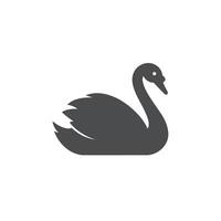 A black swan icon on a white background vector