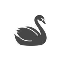 A Solid Representation of a Swan, Symbolizing Elegance and Purity vector