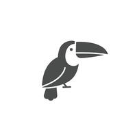 Toucan bird icon on white background vector