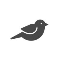 A Solid Icon of a Sparrow, Symbolizing Simplicity and Resilience vector
