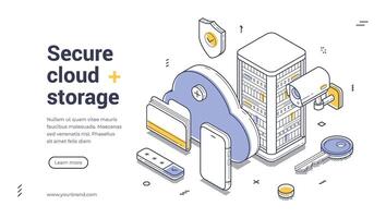 Enhance your digital safety with secure cloud storage solutions for modern needs vector
