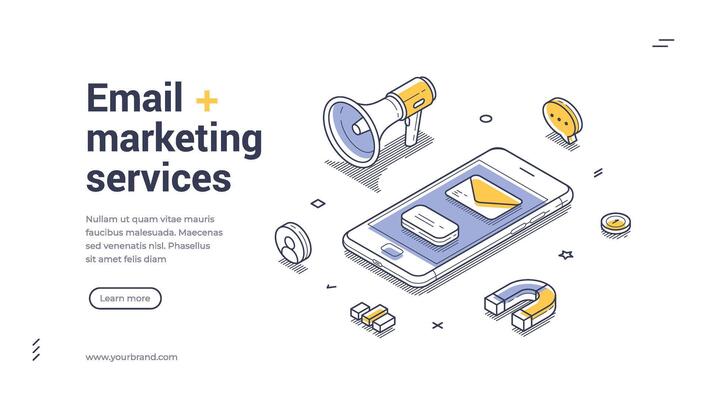 Email marketing services web banner template for effective campaigns