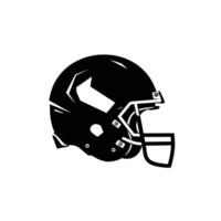 A black and white football helmet on a white background vector