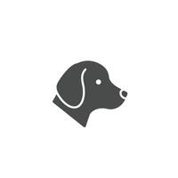 A dog head icon on a white background vector