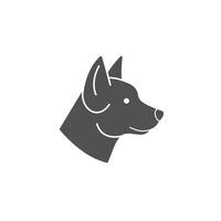 A dog head icon on a white background vector