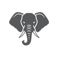 An elephant head icon on a white background vector