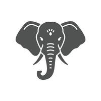 An elephant head icon on a white background vector