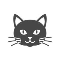 A black cat icon on a white background vector
