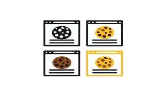 Cookie icon set - cookie icon set vector