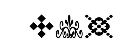 Three different designs of decorative patterns vector