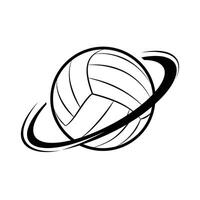 Volleyball ball with ring on white background vector