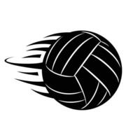 Volleyball ball with a black and white design vector