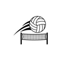 Volleyball ball and net icon illustration vector