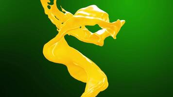 Floating Mango Juice Splash With Flow video