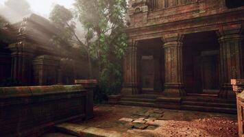 Ancient Temple Ruins With Tree in Center video