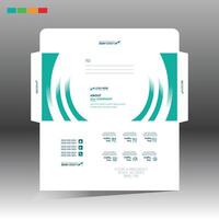4 colored envelope for corporate and any use vector