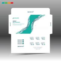 print template of envelope for corporate and any use vector