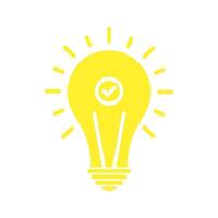 Light Bulb Icon. Ideal for Ideas and Innovation Illustrations. vector