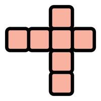 Scrabble icon in flat line style representing word games vocabulary and language learning ideal for education entertainment and puzzle concepts. vector