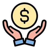 Wealth icon in flat line style representing financial prosperity investment and economic growth ideal for banking business and personal finance concepts. vector