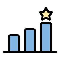 Level up icon in flat line style representing progress achievement and skill enhancement ideal for gaming personal growth and success concepts. vector