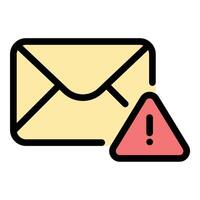 Email spam icon in flat line style representing junk mail phishing and unwanted messages ideal for cybersecurity email filtering and digital communication concepts. vector