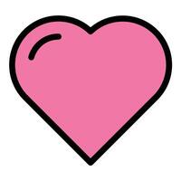 Love icon in flat line style representing affection romance and emotional connection ideal for relationships Valentine Day and heartfelt concepts. vector