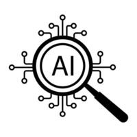 Artificial intelligence technology Icon vector